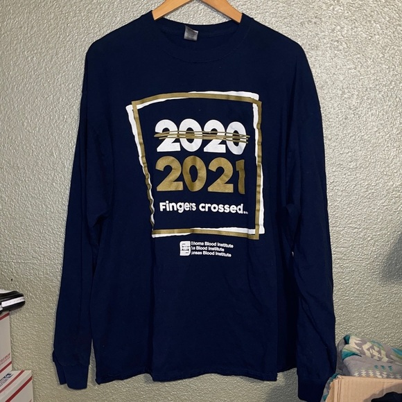 Navy Long Sleeve Graphic Tee - Picture 1 of 1